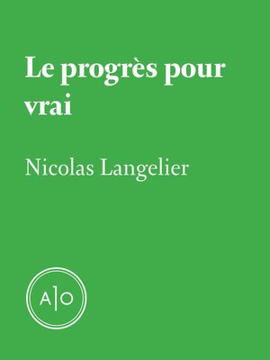 cover image of Le progrès pour vrai